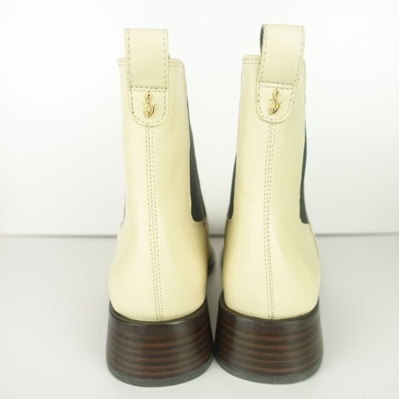 Sam Edelman Thelma Leather Bootie Eggshell White 8M- 0238 - Picture 6 of 16